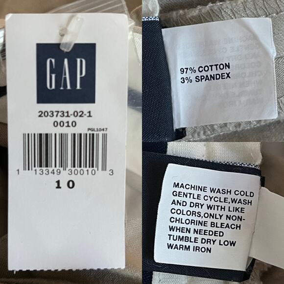 Gap Capris Khaki 10 Modern Fit Cropped Cuffed Stretch New - Picture 8 of 11